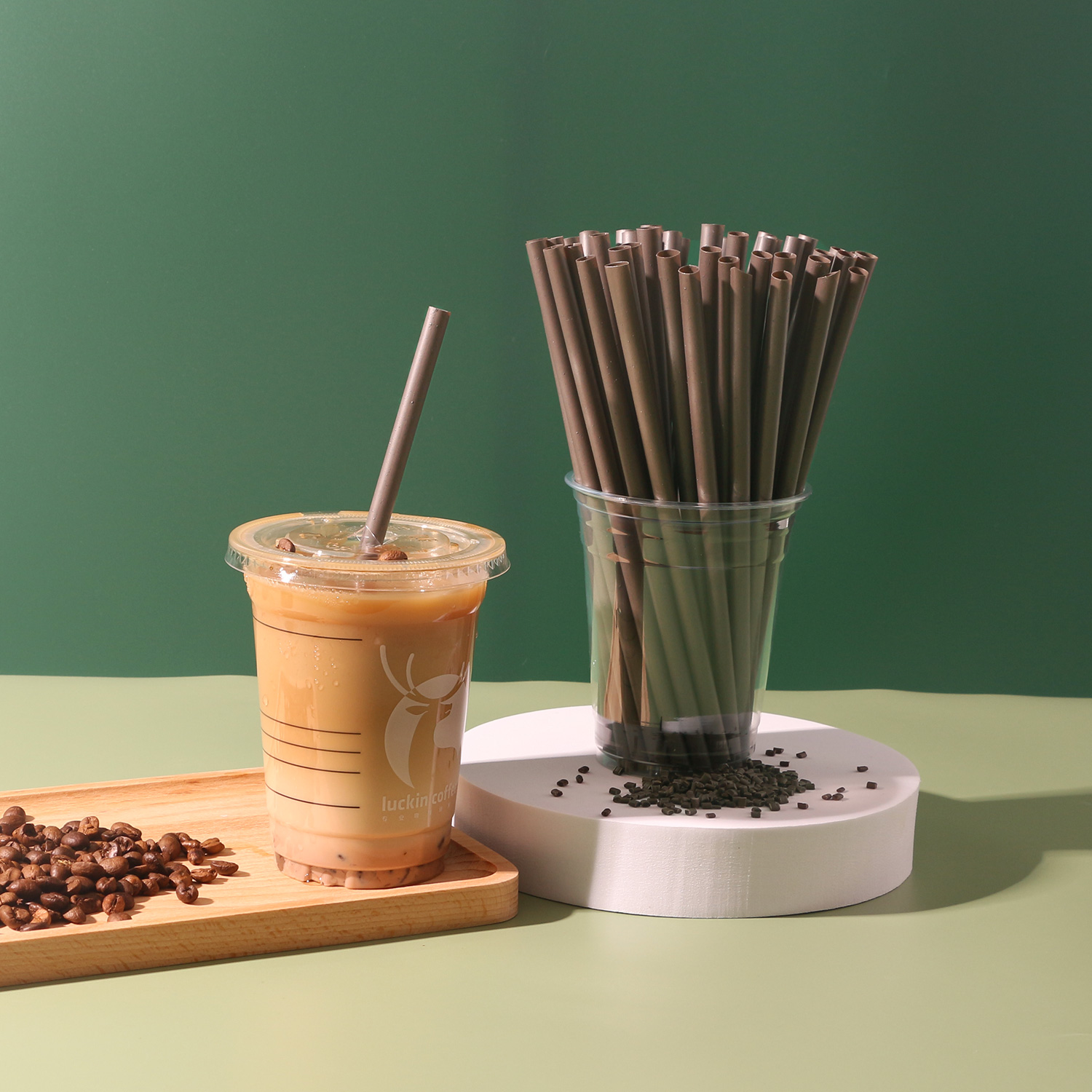 PLA Coffee Ground straw